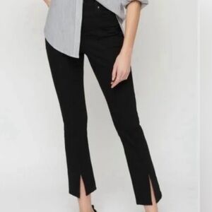 Dynamite Rosie Ultra High Rise Black Denim Jeans Ankle Slit Women's Size 27